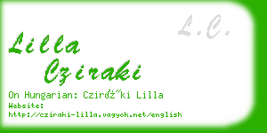 lilla cziraki business card